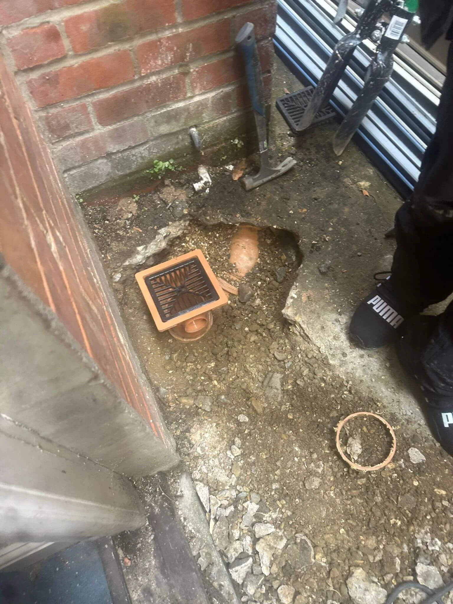 new drainage installed